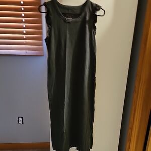 Sleeveless grey cotton Dress